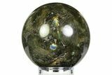 Flashy, Polished Labradorite Sphere - Great Color Play #355449-1